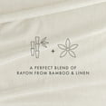 thumbnail image 5 of Noble Linens 4 Piece Linen Bamboo-Blend Bed Sheet Set, Natural, Queen, 5 of 9