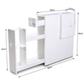 thumbnail image 4 of Facilehome Wooden  Storage Cabinet With Drawer & Open shelves, Space Saving Side Table Cabinet for Living Room, Bedroom, Bathroom Small Spaces, White, 4 of 10