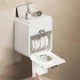 thumbnail image 2 of Toilet Paper Holder for Bathroom Toilet Paper Holder with Drawer Wall Mounted Paper Roll Holder Double Layer Tissue Box, 2 of 5