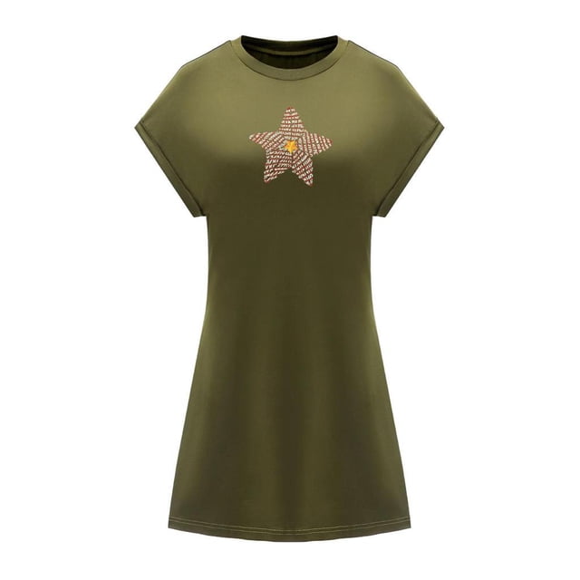 Vestido corto de verano para mujer, minivestido para caminar, viajar, viajar, regalo para mujer M