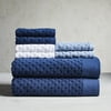Blue Admiral Textured 8PC Towel Set, Better Homes & Gardens Signature Soft Collection