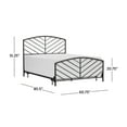 thumbnail image 4 of Hillsdale Furniture Essex Gray Bronze Metal Queen Bed, 4 of 11