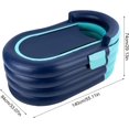 thumbnail image 3 of SHZICMY Inflatable Bathtub Portable Foldable Inflatable Adult Bathtub with Wireless Electric Air Pump PVC Blow Up Bathtub for Indoor Outdoor Home Spa Blue, 3 of 7