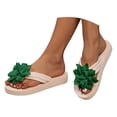 thumbnail image 3 of CAIXIA Flip Flops Arch Support Womens 3D Floral Flip Flops Open Toe Dressy Beach Thong Sandals Comfy Summer Flats, 3 of 8