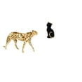 thumbnail image 1 of Figura de guepardo,Figura de guepardo dorado,adorno de escritorio moderno,Figura de escritorio,Estatua de gato,linda estantería,escritorio,decoración del hogar,Figura decorativa creativa para, 1 of 8