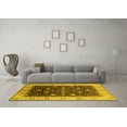 thumbnail image 3 of Ahgly Company Indoor Round Oriental Yellow Industrial Area Rugs, 8' Round, 3 of 4