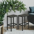 thumbnail image 4 of LEDREM 2-Pack Industrial Bar Stools - 264lb Capacity, Space-Saving Design, Footrest, Easy Assembly, Charcoal Gray and Black, 4 of 6