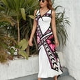 thumbnail image 3 of Breast Cancer Awareness Sleeveless Dress Summer women's clothing Long dresses, 3 of 6