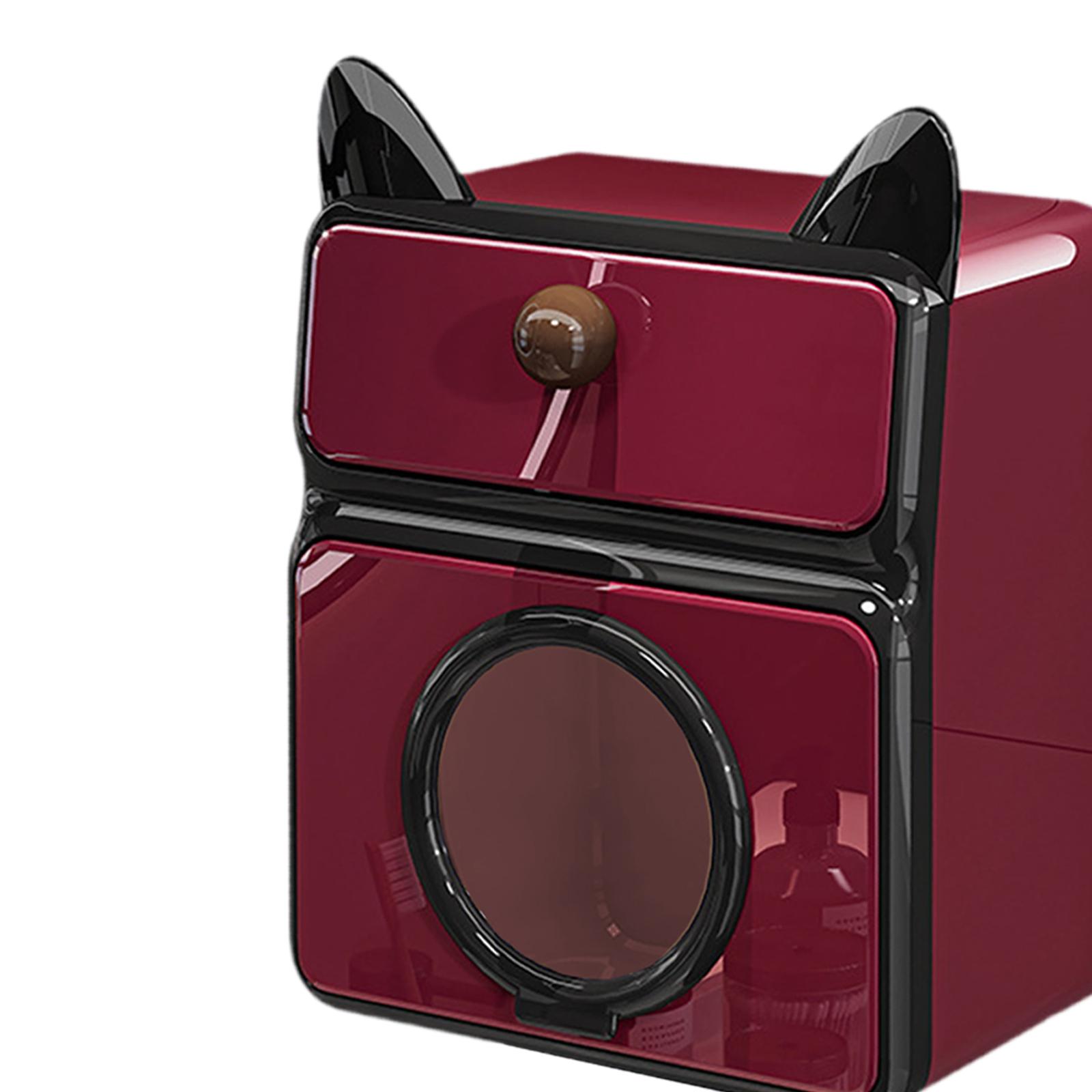 Fiocias Toilet Paper Holder Bathroom Tissue Box Waterproof Paper Roll Holder Simple Wall Red and Black