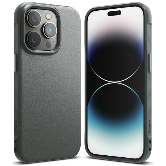 Ringke Onyx Compatible with iPhone 14 Pro Case, Extreme Tough Flexible Silicone Type TPU Shockproof Rugged Bumper Full Protection Cover for 6.1-inch (2022) - Dark Gray
