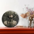 thumbnail image 2 of WOBOGO Vine Wrapped Around The Head Wall Clock 10in Silent Mechanism Battery Operated Retro Style for Living Room Bedroom and Kitchen Black Pointer, 2 of 10