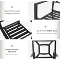thumbnail image 6 of AECOJOY 7 Piece Outdoor Dining Set Patio Funiture Set On Sale Wood Grain Outdoor Table and Chairs on Clearance in Black, 6 of 6