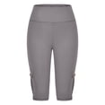 thumbnail image 6 of Women's Yoga Shorts Biker Shorts Women High Waisted Short Leggings Knee Length Womens Gym Workout Long Shorts,Gray Women's Yoga Shorts XXXL, 6 of 6
