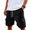 369#Black, variant on Men’s Casual Corduroy Shorts Elastic Waist Drawstring Cargo Shorts with Multi-Pockets Lightweight Summer Beach Short Blue XL