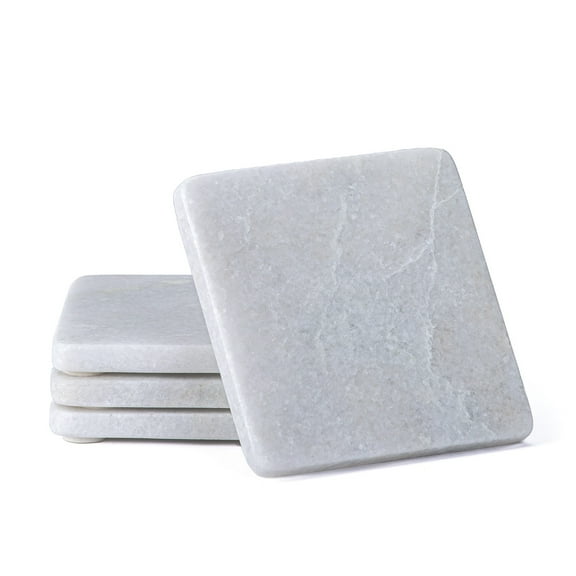 Thirstystone Natural White Marble Coaster 4-Pack