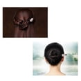 thumbnail image 4 of Accesorios para el cabello hechos a mano de madera para mujer y niña, modelo de decoración de flores de horquillas Retro chinas, 4 of 5