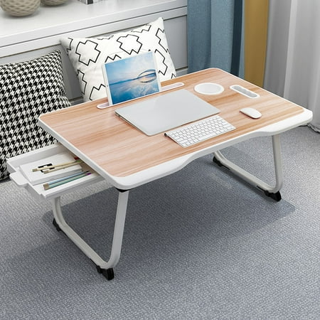 {Baby}Stylish Folding Computer Desk Multifunctional Portable Table Lazy Breakfast Table