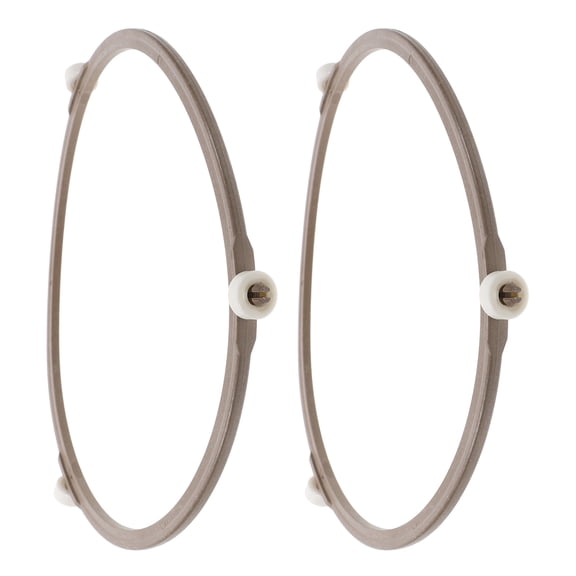 Melantax 2 Pack Microwave Turntable Ring Round Microwave Tray Support Rack (White)