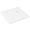 thumbnail image 4 of Modern Edge Decorative Wall Plate Switch Plate Outlet Cover, Durable Solid Zinc Alloy (Blank/Toggle, White), 4 of 10