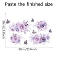 thumbnail image 4 of 1Pc Peony Flower Wall Decals Purple Floral Butterfly Wall Art Stickers for Girls Bedroom Living Room Bathroom Nursery Home Decor, 4 of 10