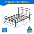 thumbnail image 4 of Mainstays Ardent Full Metal Spindle Bed, Black, Adult, 4 of 7