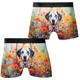 thumbnail image 3 of Welcome Spring Summer Dalmatian Portrait Flower Blue Sky All Over Print Boxer Briefs Underwear for Men Dad Dog Lover - 12001, 3 of 6