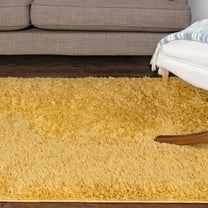 Unique Loom Everyday Shag Collection Area Rug - Solid (6' x 9' Rectangle Yellow)