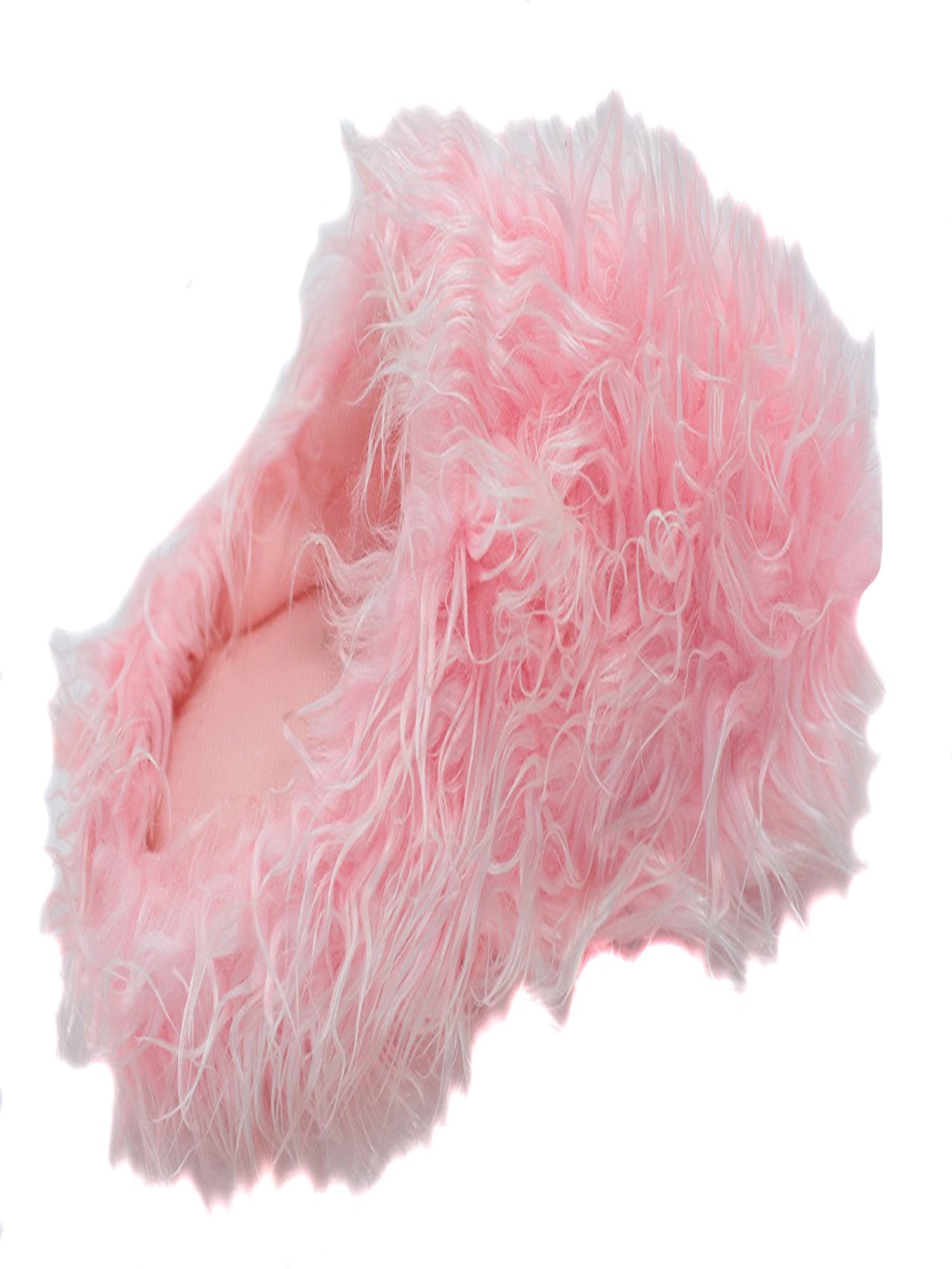 pink fuzzy slippers