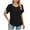 Black, variant on yillto Women Short Sleeve Blouse Crewneck Pleated Business Casual Tops Summer Work Office Dressy Shirts