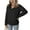 Black, variant on Uaswgudfs Women's Winter Quilted Jackets Long Sleeve Button Down Puffer Jacket Outerwear Coats with Pockets