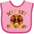 thumbnail image 3 of Inktastic First Thanksgiving Turkey Boys or Girls Baby Bib, 3 of 4