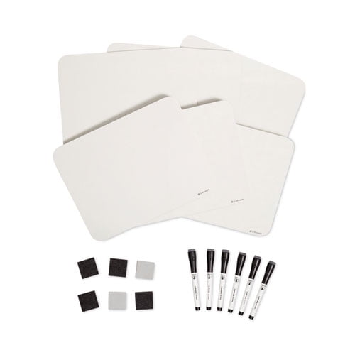 Dry Erase Board Set with Black Markers, 12 x 9, White Surface, 12/Pack Dry Erase Board Set with Black Markers, 12 x 9, White Surface, 12/Pack