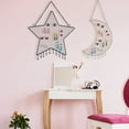thumbnail image 5 of Earring Wall Holder Jewelry Storage Organizer, Metal Grid Star & Moon Shape Jewelry Rack, Space-Saving Jewelry Organizer for Earrings & Necklaces, Moon, Gold, Jewelry Rack, 5 of 7
