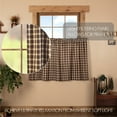 thumbnail image 4 of VHC Brands Rustic & Lodge Farmhouse Kitchen Window Curtains-Rory Tier Pair, L36 x W36, Chocolate Brown, 4 of 5