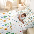 thumbnail image 4 of Erosebridal Retro Dino Pattern 7 Pieces Bedding Comforter Set,Cartoon Rocket Galaxy Planet Full Bedding Set For Boys Kids,Reversible, 4 of 7