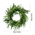 thumbnail image 3 of Artificial Christmas Wreath - Realistic PE Cedar Leaves, Greenery Garland, 20-inch Diameter, for Front Door, Mantle & Holiday Decor, 3 of 8