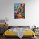 thumbnail image 3 of Lienzo canvas decorativo casa adobe mexicana color naranja con puertas azules, cactus y buganvilias, arte paisaje sudwest para sala y comedor., 3 of 7