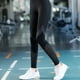 thumbnail image 5 of Mujer fitness leggings yoga costura súper elástico sudor absorbente jogging pantalones de color sólido hueco agujero casual caminando legging verde m Kearding AP004679-14, 5 of 7