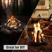 Linsen-outdoors Wood Burning Fire Pit for Picnic Bonfire Patio Outside Backyard Party BBQ