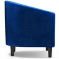 thumbnail image 2 of Austin 30 inch Wide Transitional Tub Chair in Blue Velvet Fabric, 2 of 10