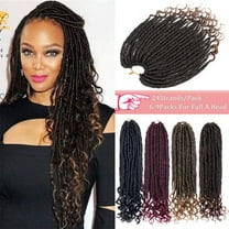 SEGO Curly Faux Locs Crochet Hair Goddess Locs Crochet Hair Extensions Hippie Locs Synthetic Braids Boho Style