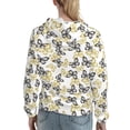 thumbnail image 7 of Lsque Golden Glitter Butterflies Pattern Casual Women's Hoodie,Hooded Sweatshirt with Kangaroo Pocket,Pullover Hoodie with Eye-catching Drawstrings-Medium, 7 of 7