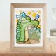 thumbnail image 4 of Flip Photo Frame Creative Children Art Display Rack para postales (color madera), 4 of 6