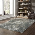 thumbnail image 4 of 3' X 5' Teal Grey Tan And Beige Abstract Power Loom Stain Resistant Area Rug, 4 of 9
