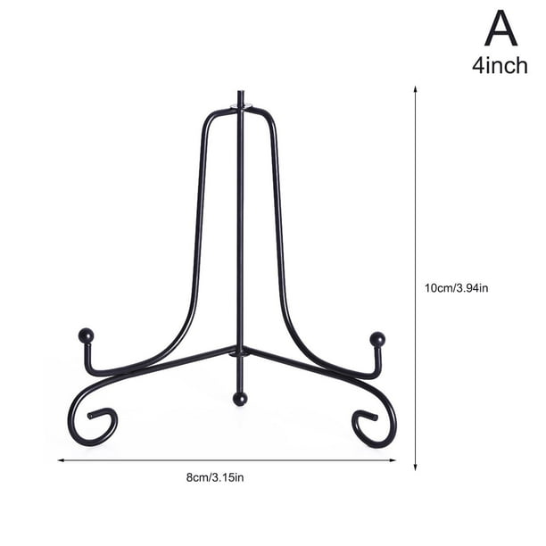 Iron Display Stand Metal Easel Stand for Picture Frame Decorative Plate Book Shelf 4/12" Rack