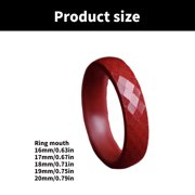 Elegant Cinnabars FengShui Rings for Men and Women Luck Wealth Amulet to Enhances Mood and Attract Prosperity