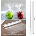 thumbnail image 2 of 16'' X 100' Ft Long Clear Cellophane Wrap Roll Gifts Baskets Arts & Crafts Treats Wrapping Christmas Holidays Thanksgiving Easter Halloween Mothers Day (Meets FDA specifications), 2 of 4