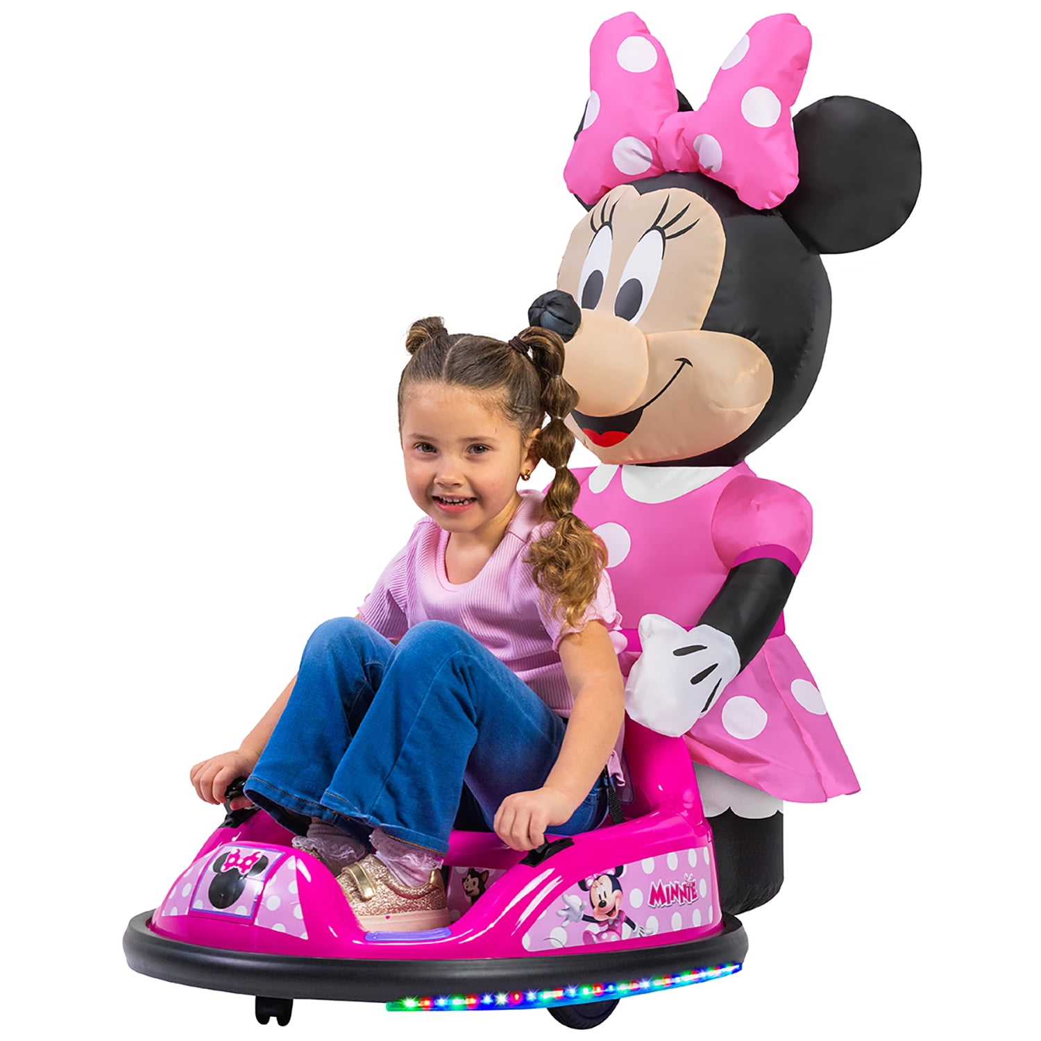 Minnie Mouse 6V ImaginAir Ride on Bumper Car with Inflatable Minnie Character and Rechargeable Battery