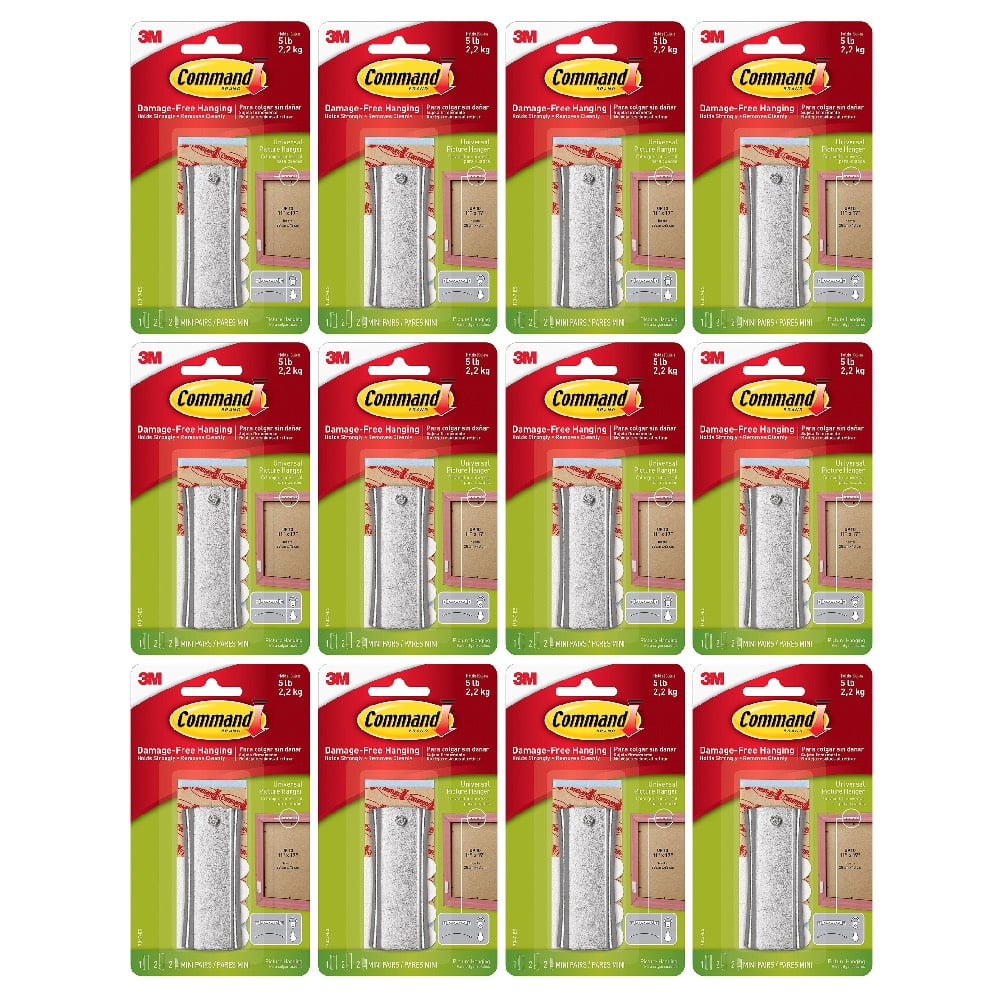 3M Command 17047 Universal Picture Hanger Large Sticky Sawtooth Nail Hanger Damage Free Hanging