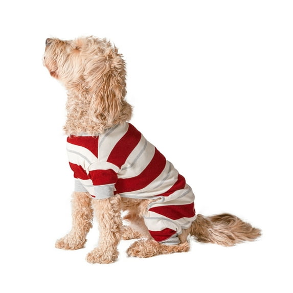 LazyOne Flapjacks, One-Piece Dog Sweater, Matching Family Pajamas for Dogs, Stripes (Large)